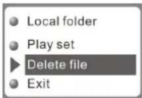 Local folder Play set Delete file Exit