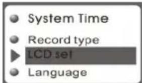 System Time Record type LCD set Language