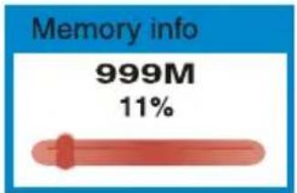 Memory info 999M 11%
