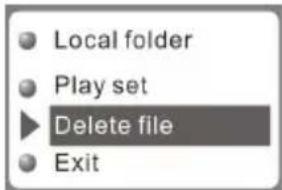 Local folder Play set Delete file Exit