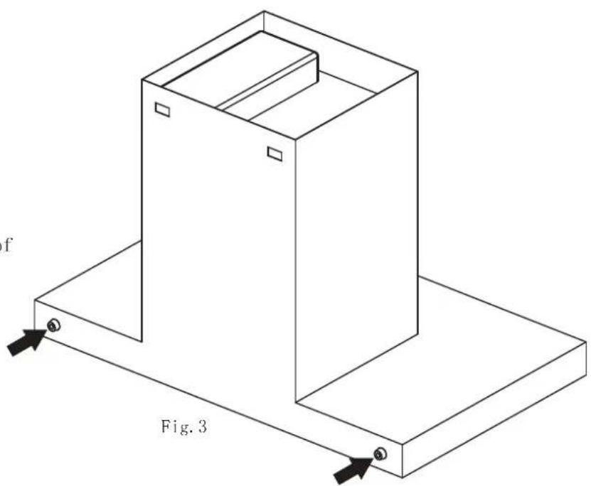 Isometric line drawing of a 3D rectangular box with base and top plate, labeled 'Fig. 3' and 'f', showing no text or symbols on the diagram itself.