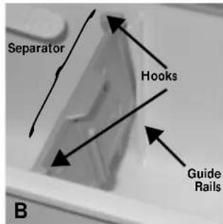 BAUKNECHT WAE 9012 BK - How to position the separator in the main wash chamber for powder or liquid detergent - 2