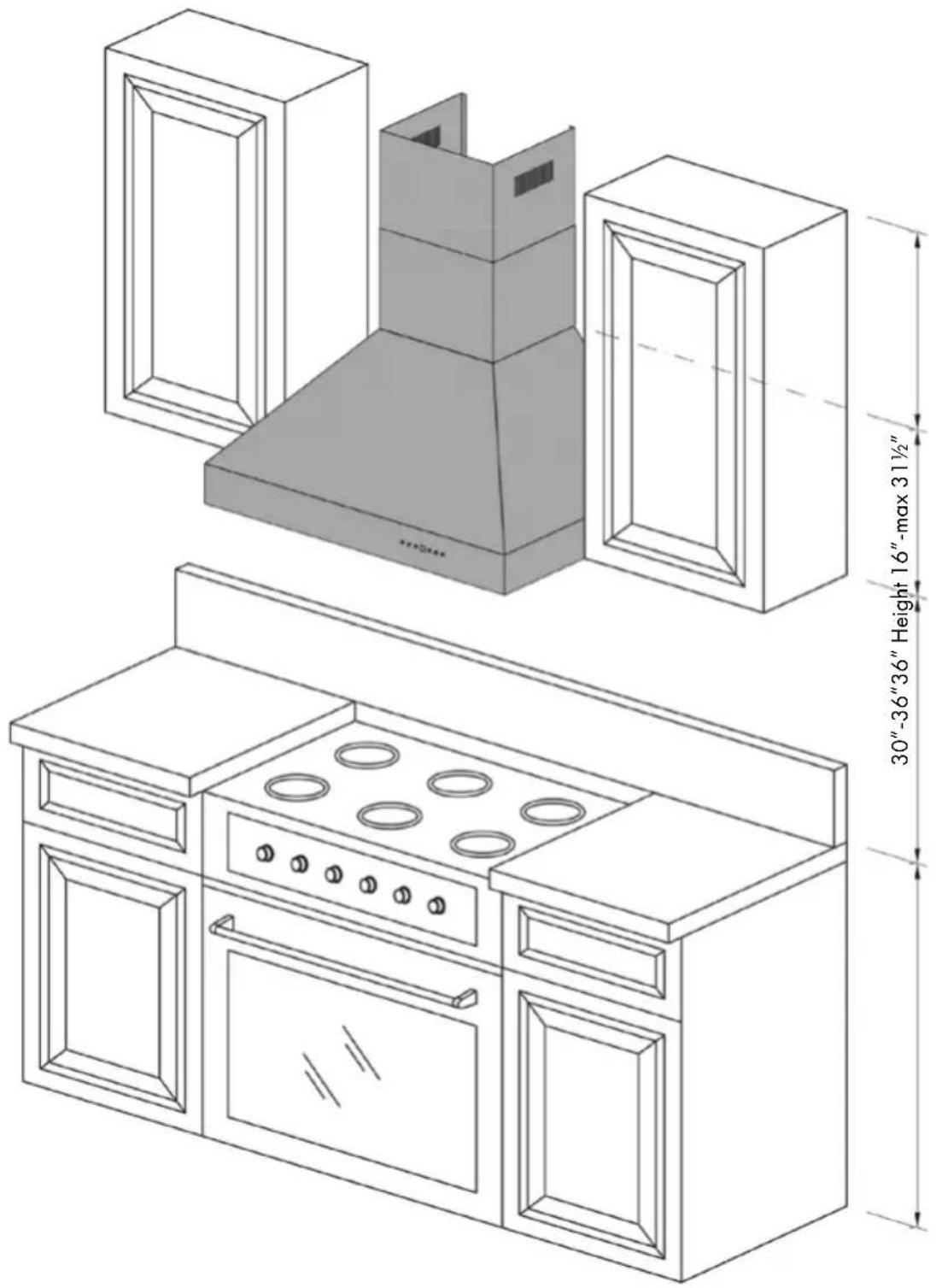 ZLine Island KL3i - WALL HOOD INSTALLATION - 1