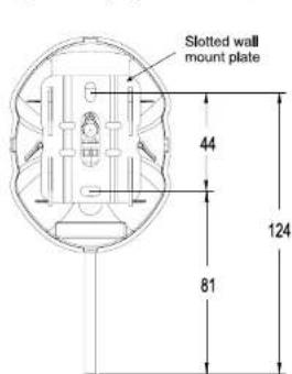 Slotted wall mount plate 44 124 81