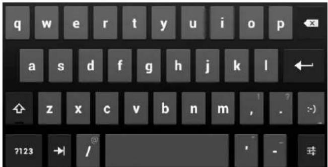 q w e r t y u i o p a s d f g h j k l ← z x c v b n m , . >) ?123 → /'