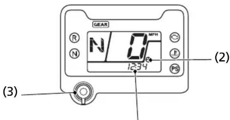 Honda FourTrax Rancher TRX420FA5 (2019) - Digital Clock - 1