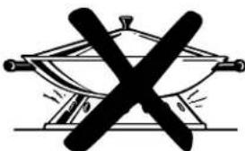 RCA LGB116BPAAD - Do not use a wok on any other support ring. - 1