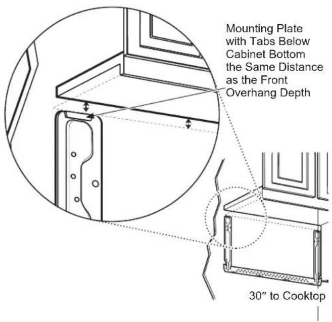 HOTPOINT RVM5160DHCC - C DETERMINING MOUNTING PLATE LOCATION UNDER YOUR CABINET - 3