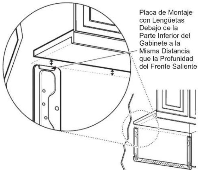 HOTPOINT RVM5160DHCC - C DETERMINACIÓN DE LA PLACA DE MONTAJE DEBAJO DE SU GABINETE - 3