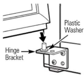 HOTPOINT HTR18ABRWW - Re-hang the fresh food door - 1