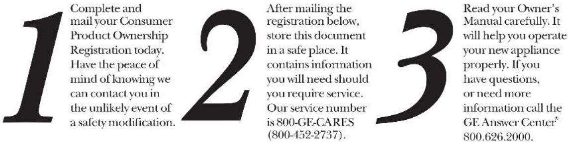 RCA MTX21EABWW - Follow these three steps to protect your new appliance investment: - 1