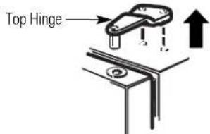 HOTPOINT HTS16BCRRWW - REMOVE THE FREEZER DOOR - 2