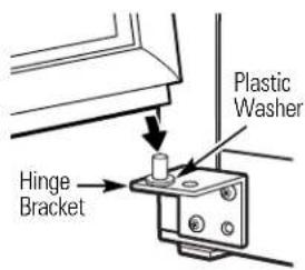 HOTPOINT HTS16BCRRWW - Re-hang the fresh food door - 1
