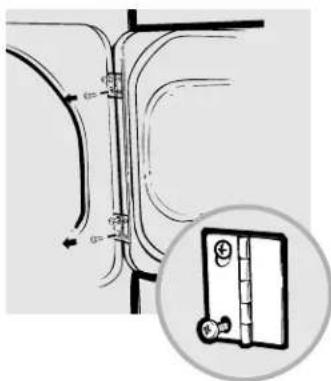Technical diagram showing a mechanical component with dimension annotations and an inset close-up of a labeled component.