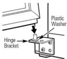 HOTPOINT HTR18ABMWW - Re-hang the fresh food door - 1