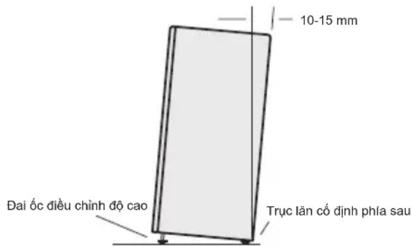 10-15 mm Đai ốc điều chỉnh độ cao Trục lăn cố định phía sau