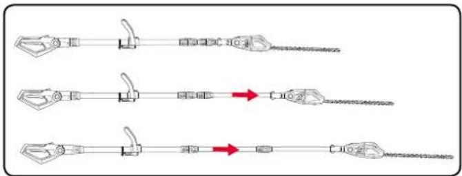 Ozito PXCPHTA-400 - Adjusting the telescope length - 3