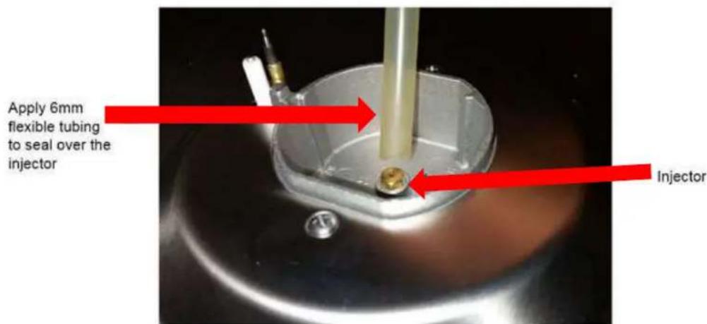 OMEGA OCG64FFETGG - UNIVERSAL LPG – Appliance test point located at the burner injector - 1