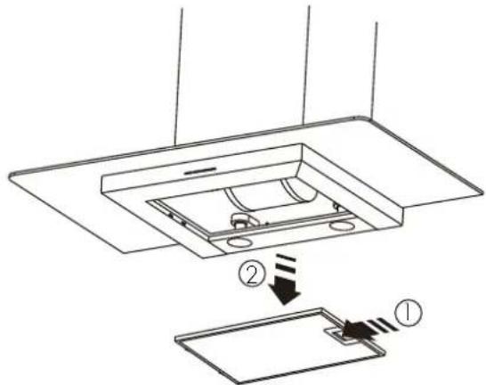 WESTINGHOUSE WRCG930SB - Removing the metal grease filters - 1