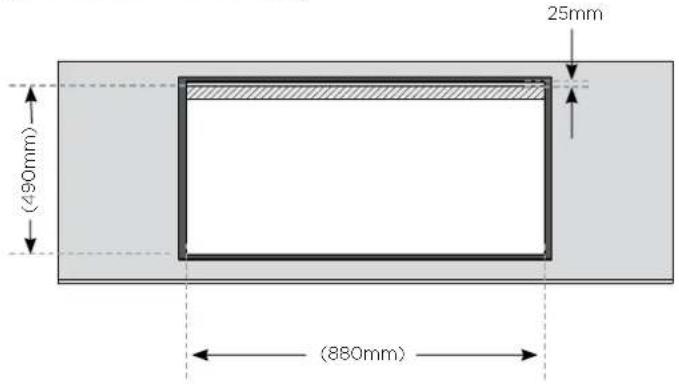 (490mm) (880mm) 25mm