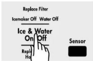 Replace Filter Icemaker Off Water Off Ice & Water On Off Repl Ha Sensor