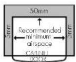 WESTINGHOUSE WBE4502WC - Adequate ventilation around your refrigerator WHE6000, WHE6060, WQE6000 and WQE6060 - 1