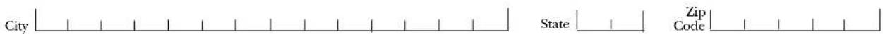City State Zip Code