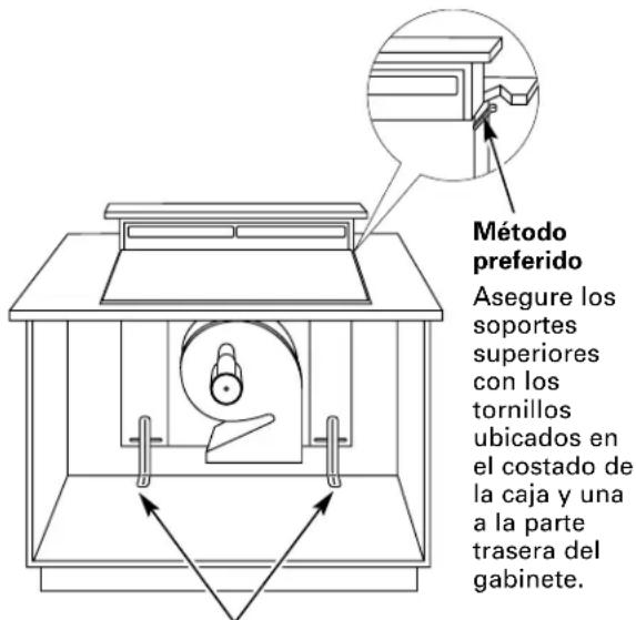 GE Profile JVB67ACC - Para localizar los orificios del conducto en el piso del gabinete o paredes laterales - 1