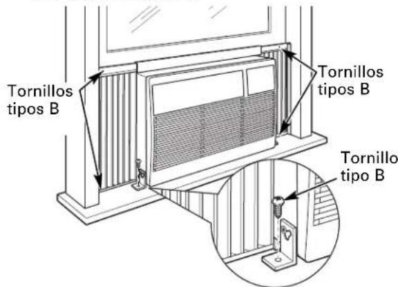 GE ASQ05LL - ④ INSTALE EL ACONDICIONADOR DE AIRE EN LA VENTANA (CONT.) - 1