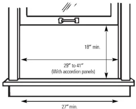 GE A18DA - ① WINDOW REQUIREMENTS - 1