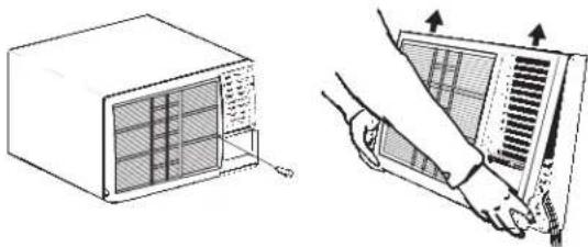 GE AEQ24DJ - Grille Frame Removal (if necessary for coil cleaning) - 1
