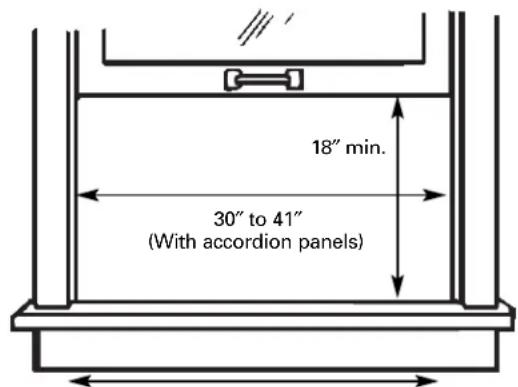 GE AEQ24DJ - ① WINDOW REQUIREMENTS - 1