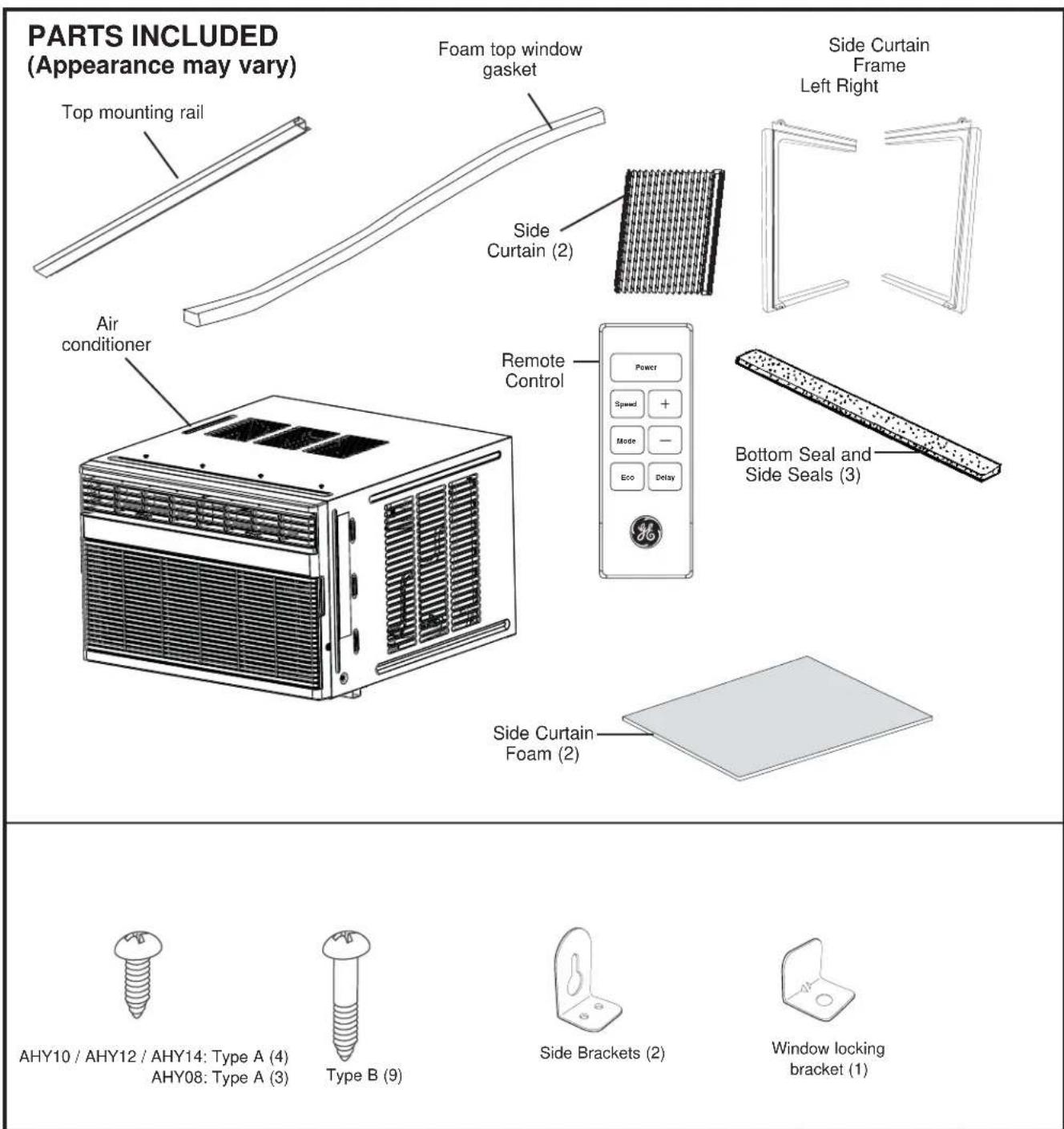 GE AHEK08AC - Installation Instructions - 1