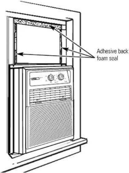 GE AVX08FC - Install the Air Conditioner in the Window - 1