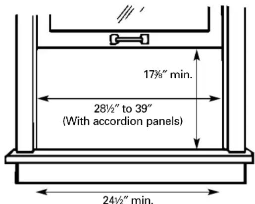 GE ASF24DB - ① WINDOW REQUIREMENTS - 1