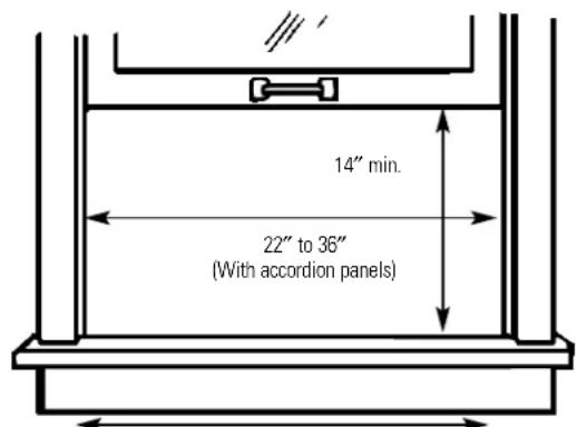 GE AGQ10AA - ① WINDOW REQUIREMENTS - 1