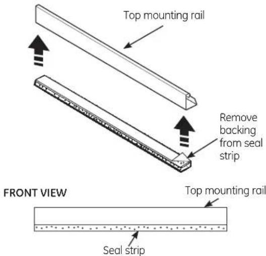 GE AEM05LV - ATTACH THE TOP MOUNTING RAIL SEAL STRIP - 1
