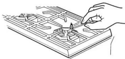 GE ZX2TKYSS - To light a range top burner - 2
