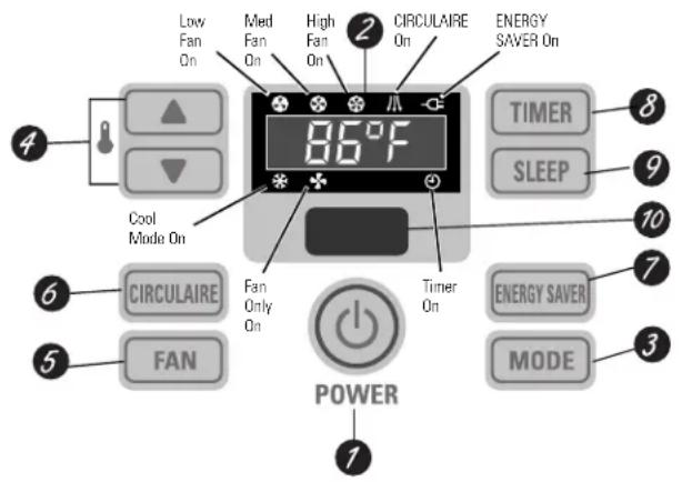 GE ASV18DB - About the controls on the air conditioner-models with touch pads. - 1
