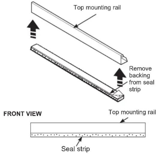 GE AEF08LY - ③ ATTACH THE TOP MOUNTING RAIL SEAL STRIP - 1