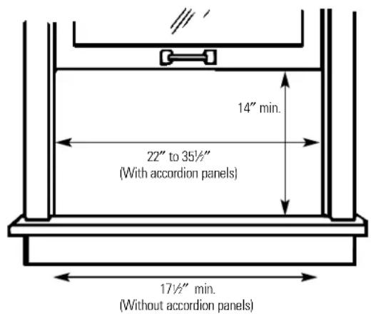 GE AKV06LA - Window Requirements - 1