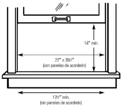 GE AKV06LA - Requisitos para la ventana - 1