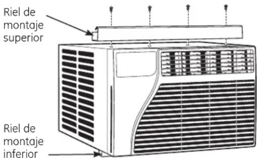 GE AET05LT - PEGUE LA BANDA DE SELLADO DEL RIEL DE MONTAJE SUPERIOR - 2