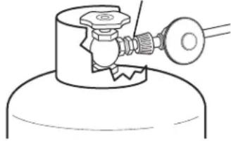 GE JGGR24LPDBB - About the LP gas tank (not included - obtain locally). - 1