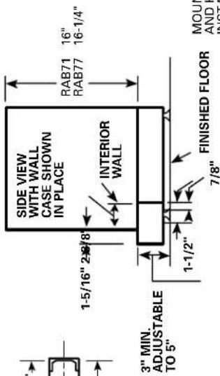 GE AZ35H12E4D - METAL CASE EXTENSION FOR WALLS DEEPER THAN 13-1/8" (11-1/8" WITH SUB-BASE) FIELD FABRICATED - GE RECOMMENDS THE USE OF ONE OF THE DEEPER RAB71 WALL CASES OFFERED AS SPECIAL ORDER ITEMS. SEE PAGE 29. - 7