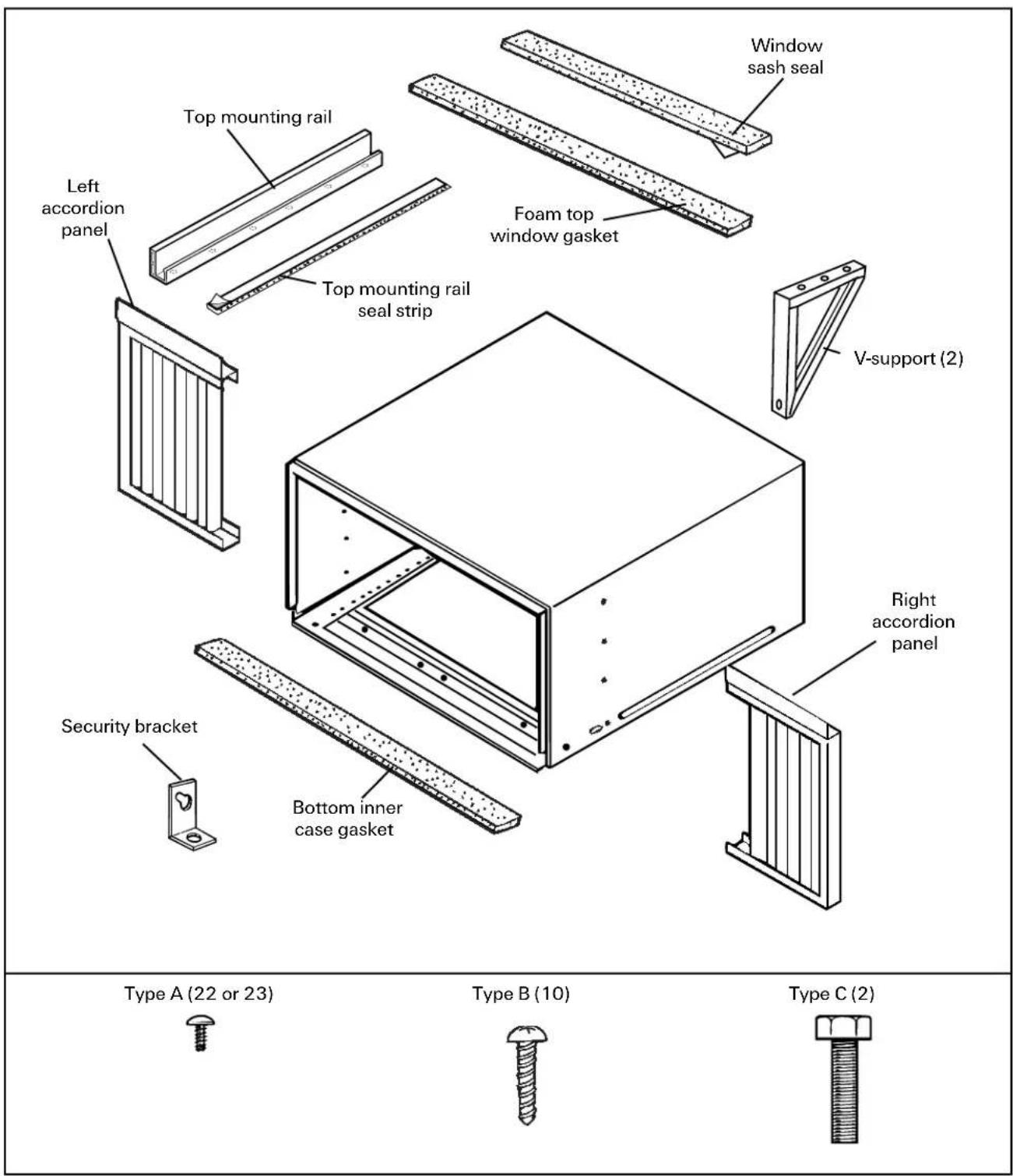 GE Profile ASM14AA - Window Installation Instructions. - 1