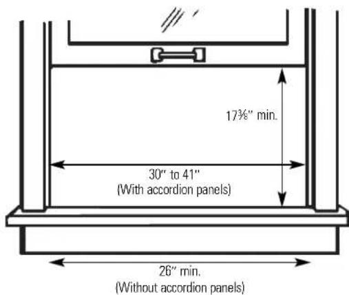 GE Profile ASM14AA - Window Requirements - 1