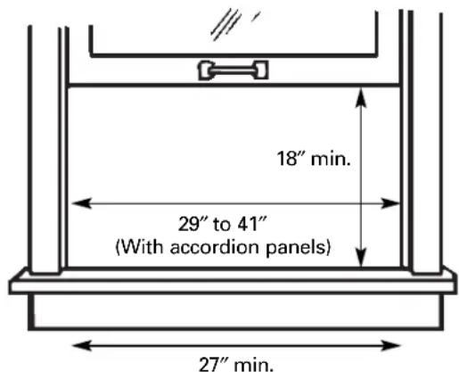 GE AGW18DJ - ① WINDOW REQUIREMENTS - 1