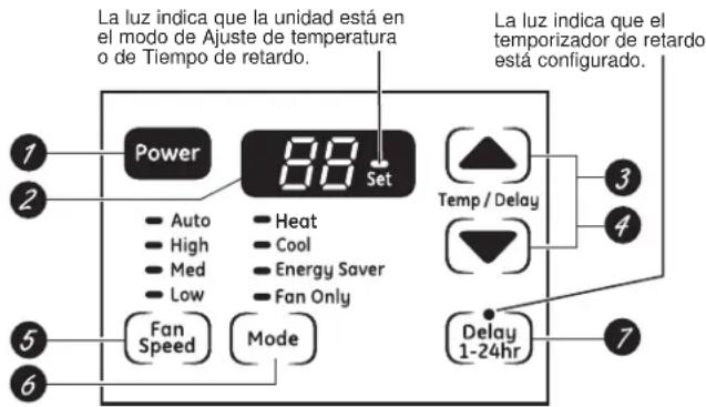 GE AHE08AZ - Controles - 1