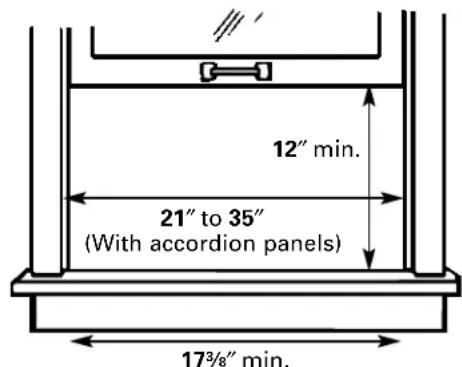 GE AGT05LH - ① WINDOW REQUIREMENTS - 1